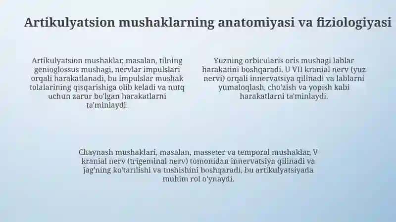 Disartriyada artikulyatsion massajning fiziologik asoslari 4
