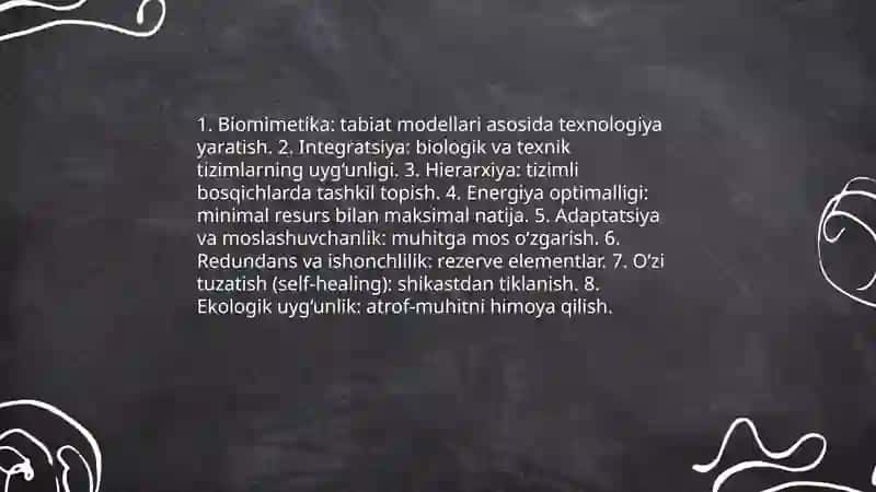 Bionika asoslari va uni inson hayotidagi o’rni 4