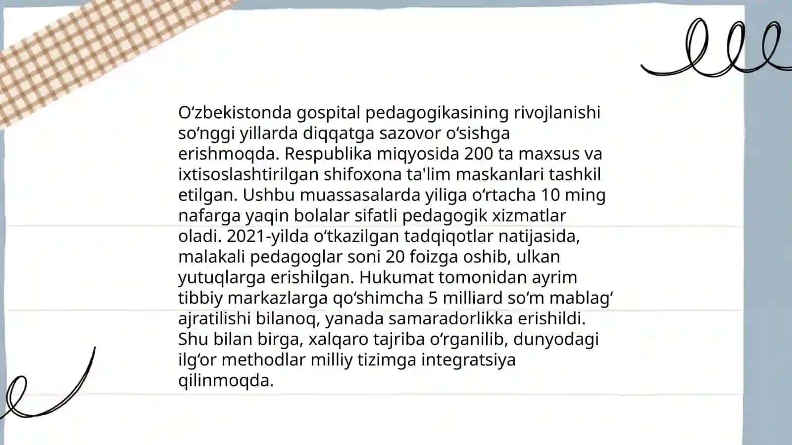 Gospital pedagogikanining rivojlanish tarixi 4