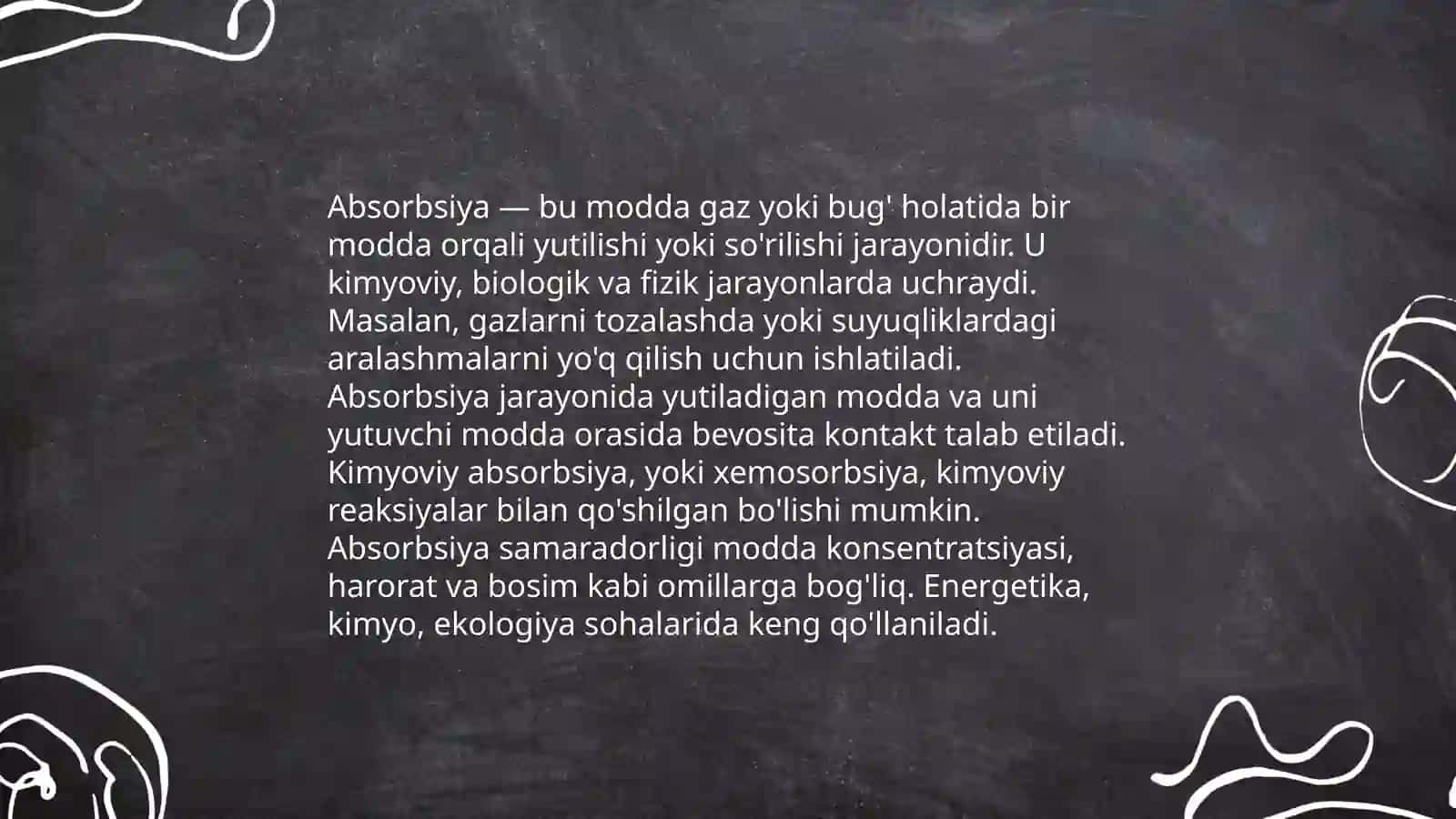 Absobsa hodisasi tushinchasi.Qattiq jism ustidagi absobsa 4