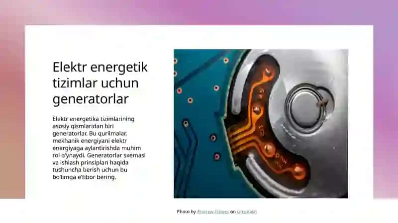 Generatorlar sxemasi va ishlash prinsipi 4