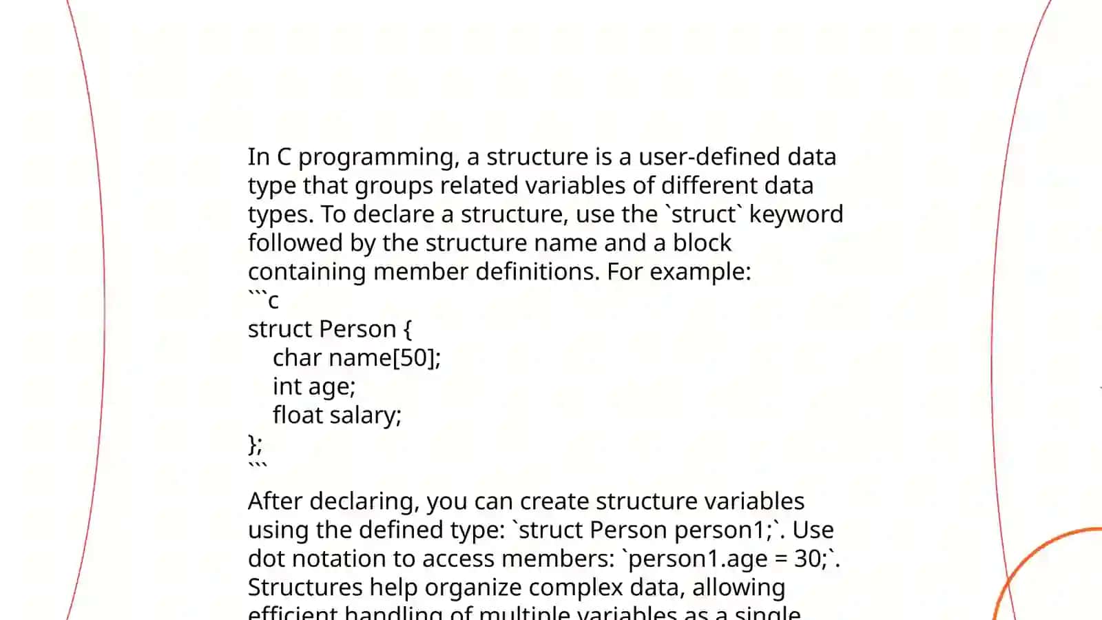 Introduction to structure and how to declare structure variables 4