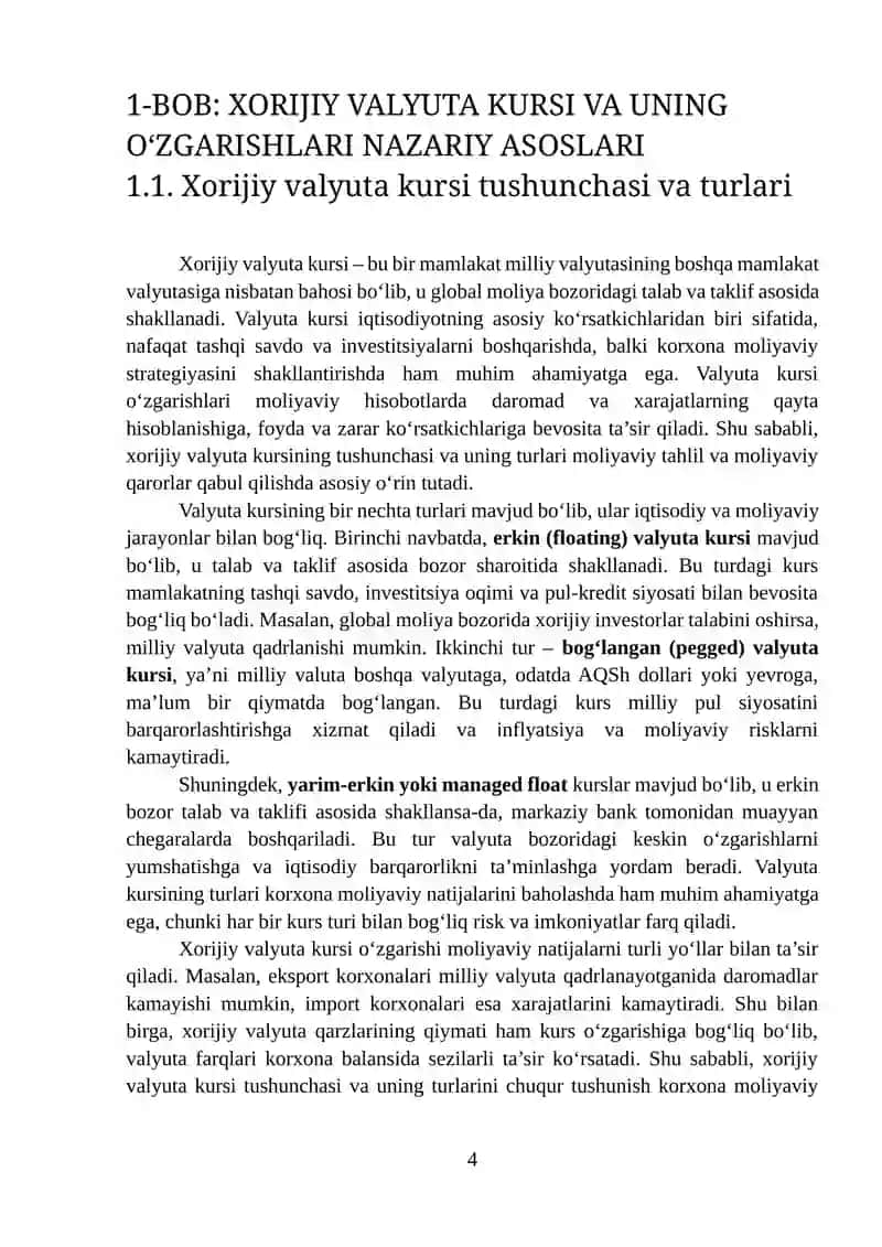 Xorijiy valyuta kursi farqlarning moliyaviy natijalarga ta'siri 4