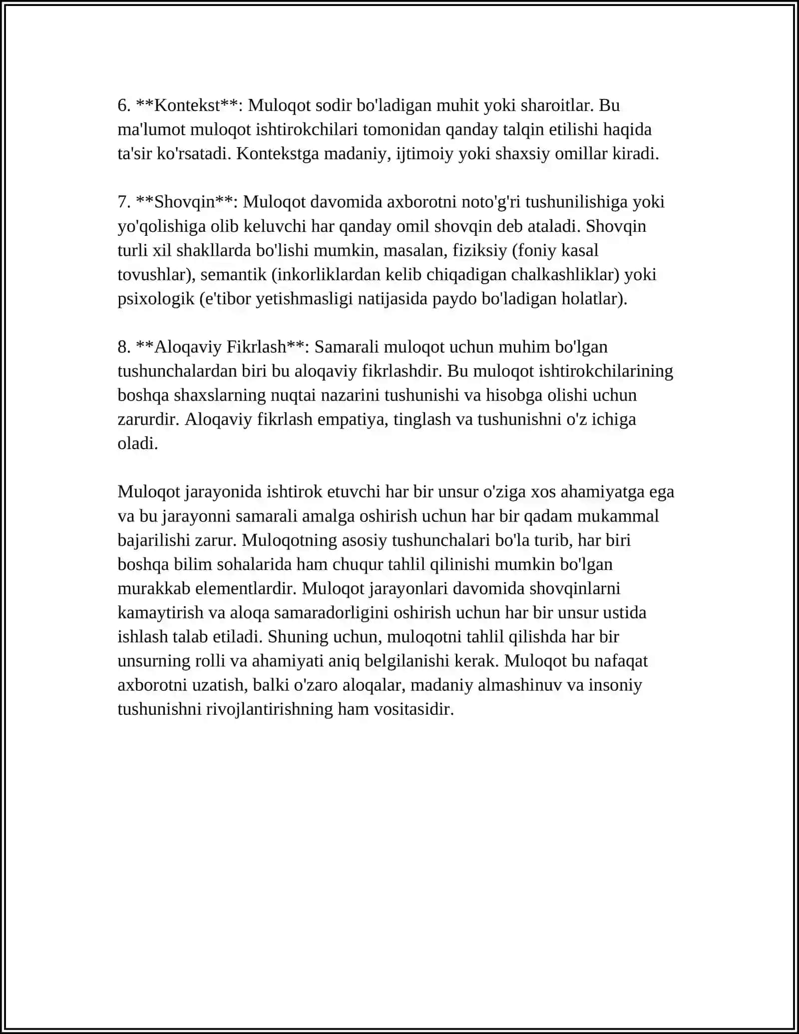 MULOQOT HAQIDA TUSHUNCHA 4