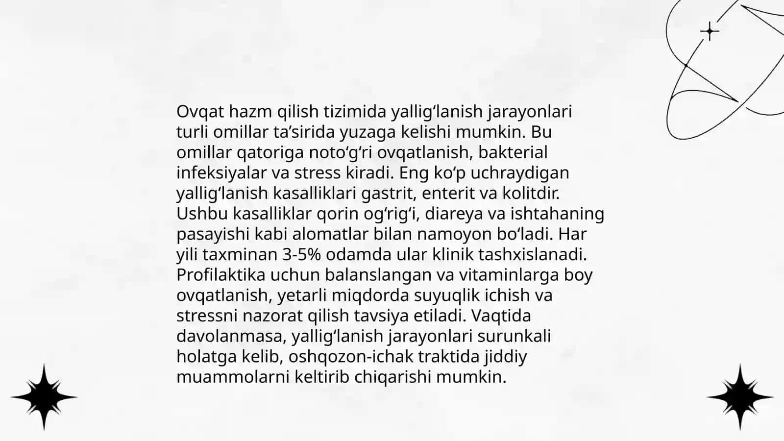 Hazm qilish tizimidagi patalogik oʻzgarishlar, umumiy etiologiya va patogenizi 4