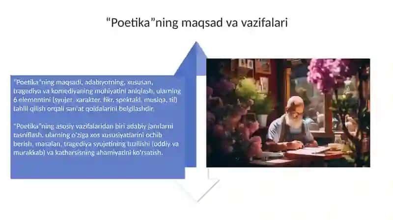 Aristotelni poetika asarini õrganish va sharhini yozish 4