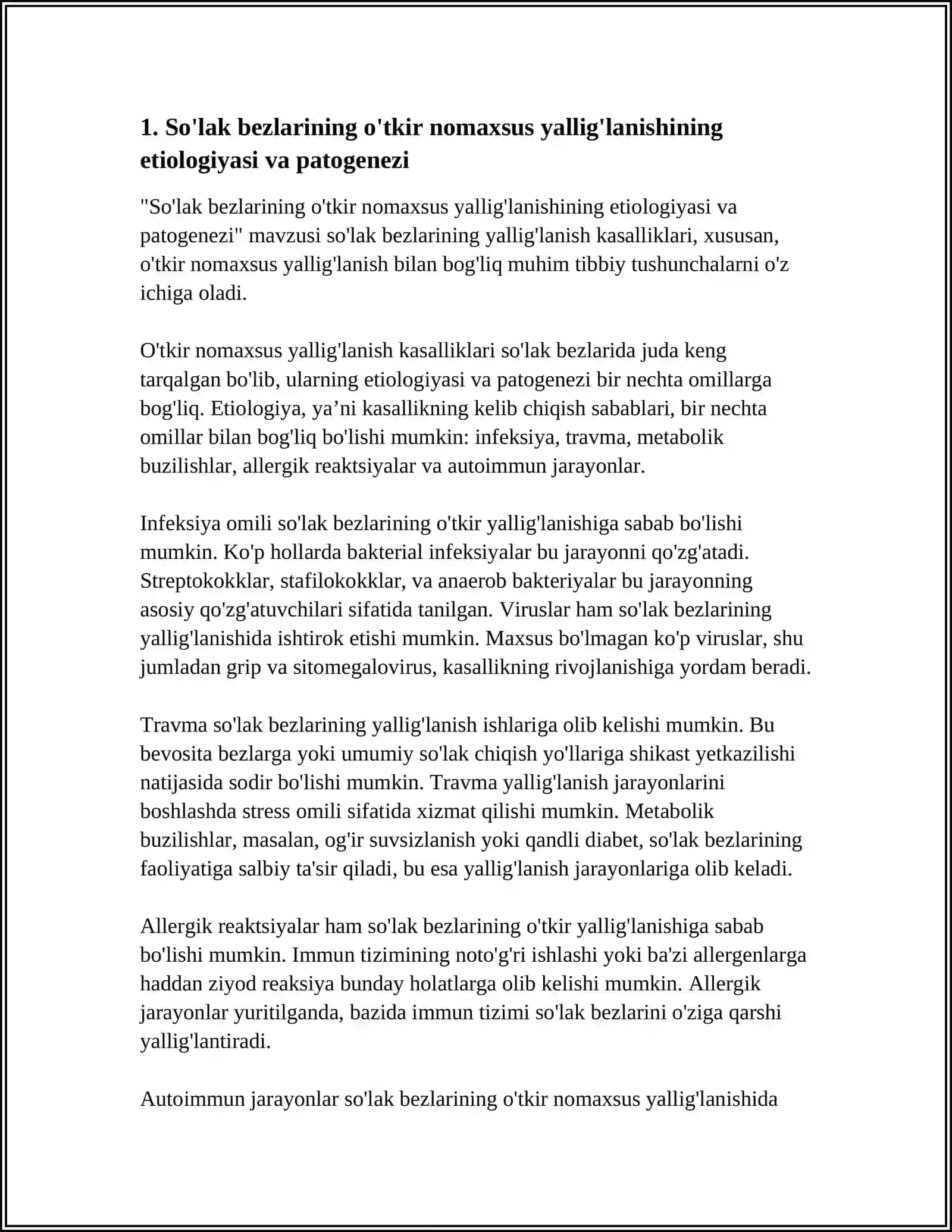 SO'LAK BEZLARINI O'TKIR VA SURUNKALI NOMAXSUS YALLIG 'LANISH KASALLIKLARI 4