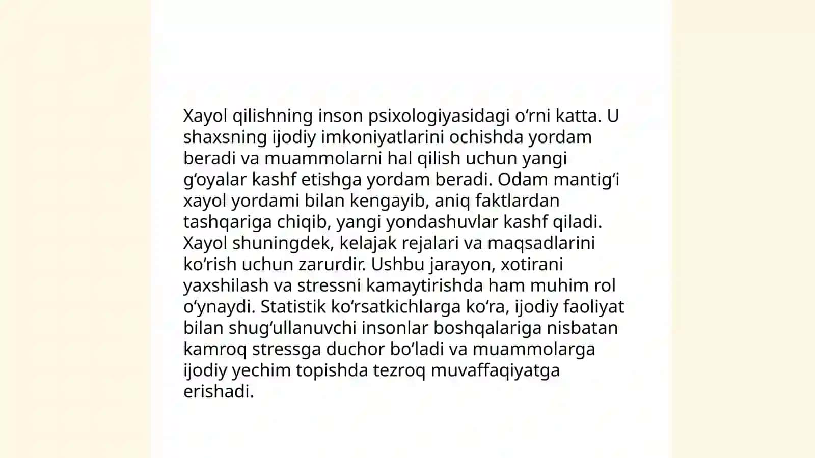 Xayol haqida tushuncha 4
