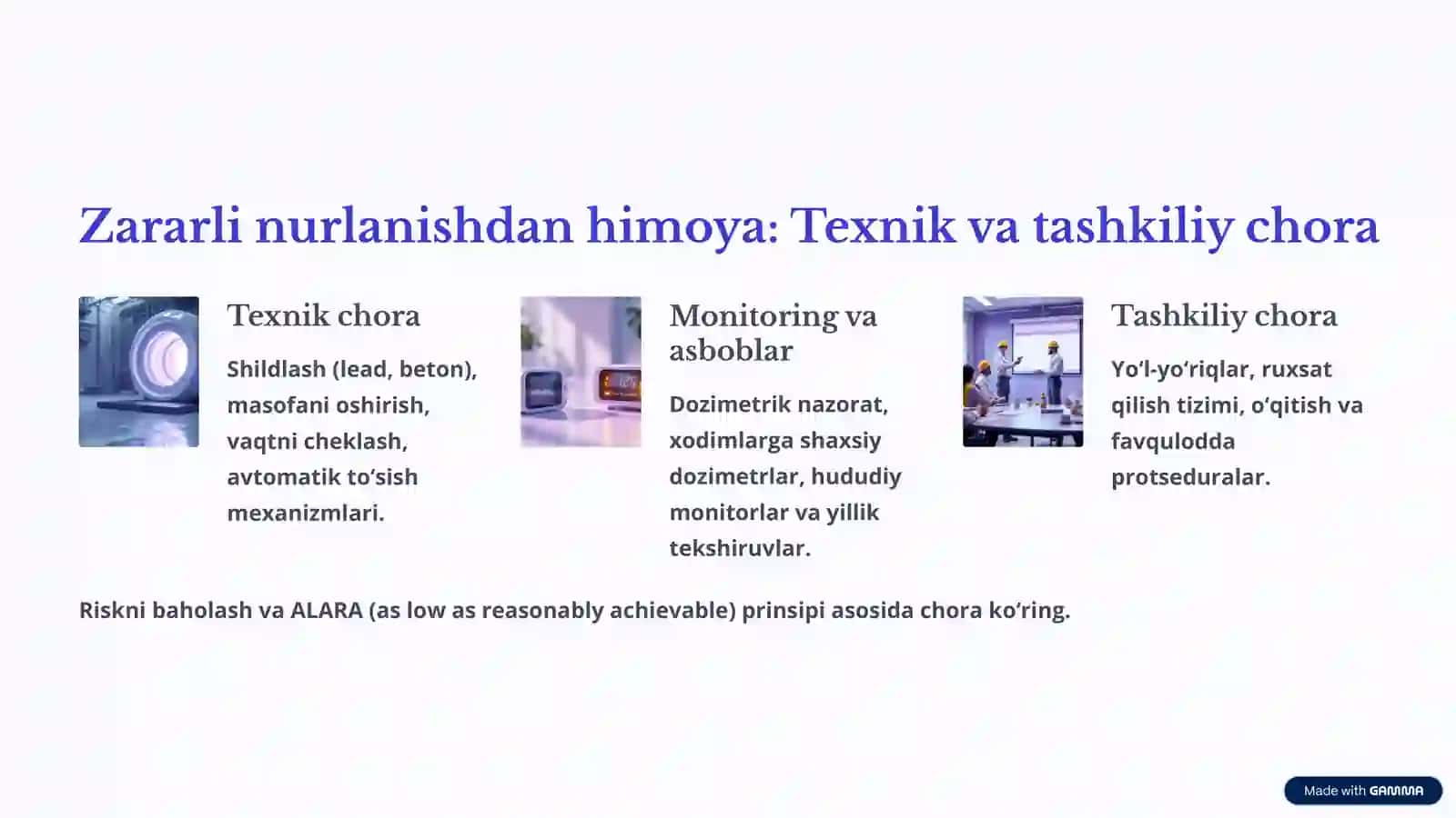 Ishlab chiqarishda xavfsizlik: Zararli nurlanish, elektr va yong'indan himoya 4