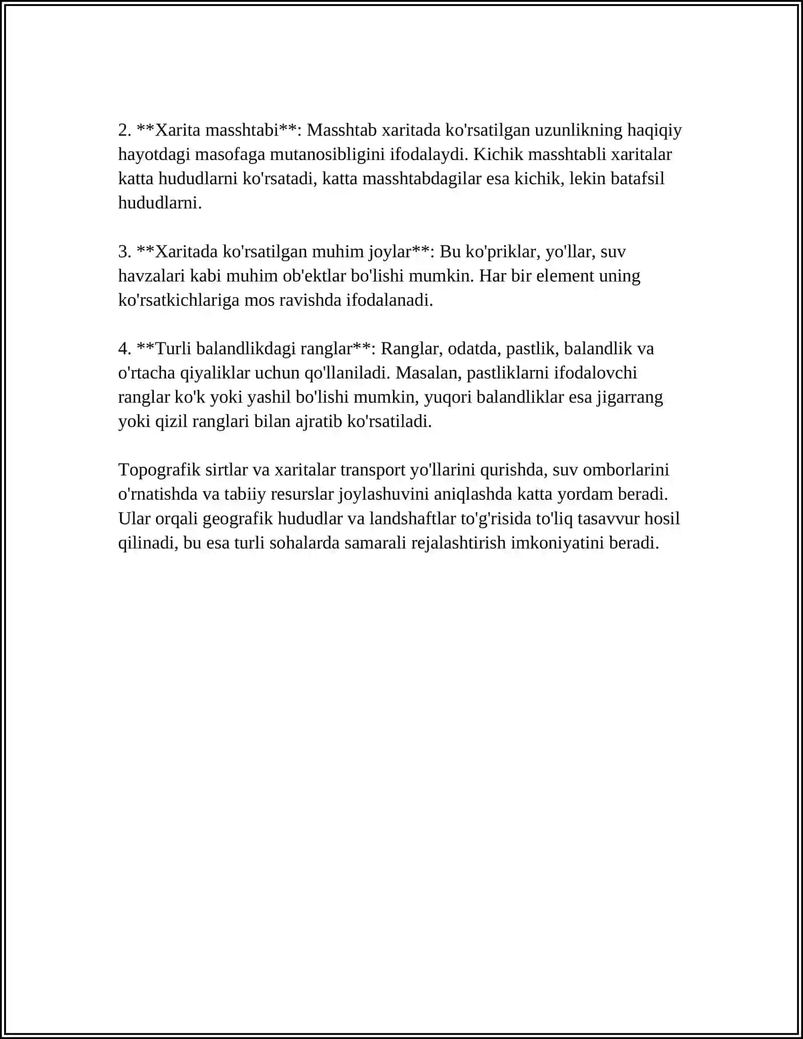 TOPOGRAFIK SIRTLAR HAQIDA UMUMIY MALUMOTLAR VA ULARNI MODELLASHTIRISH 4