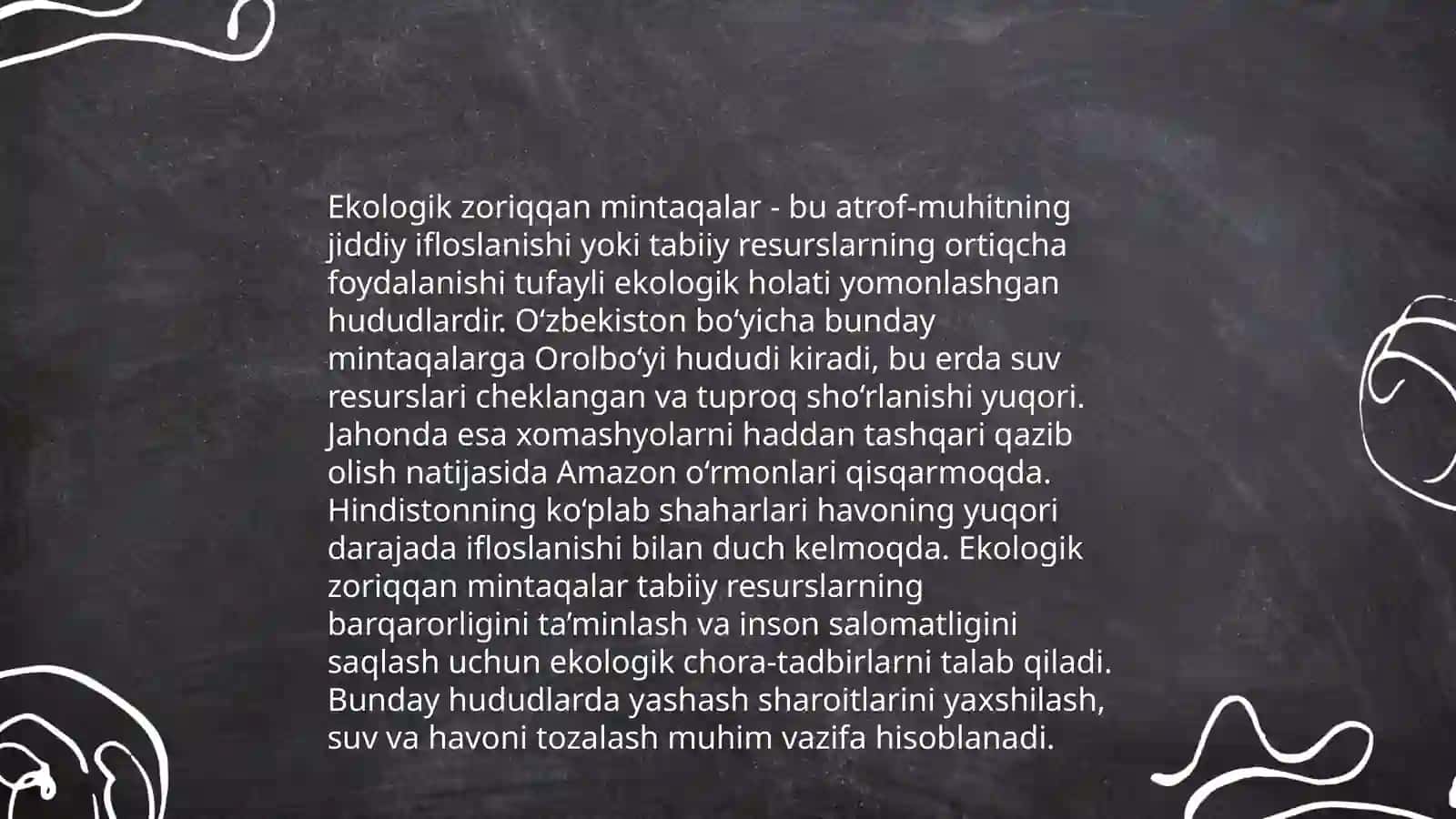 Inson ekalogiyasi va ekologik zoriqqan mintaqalar 4