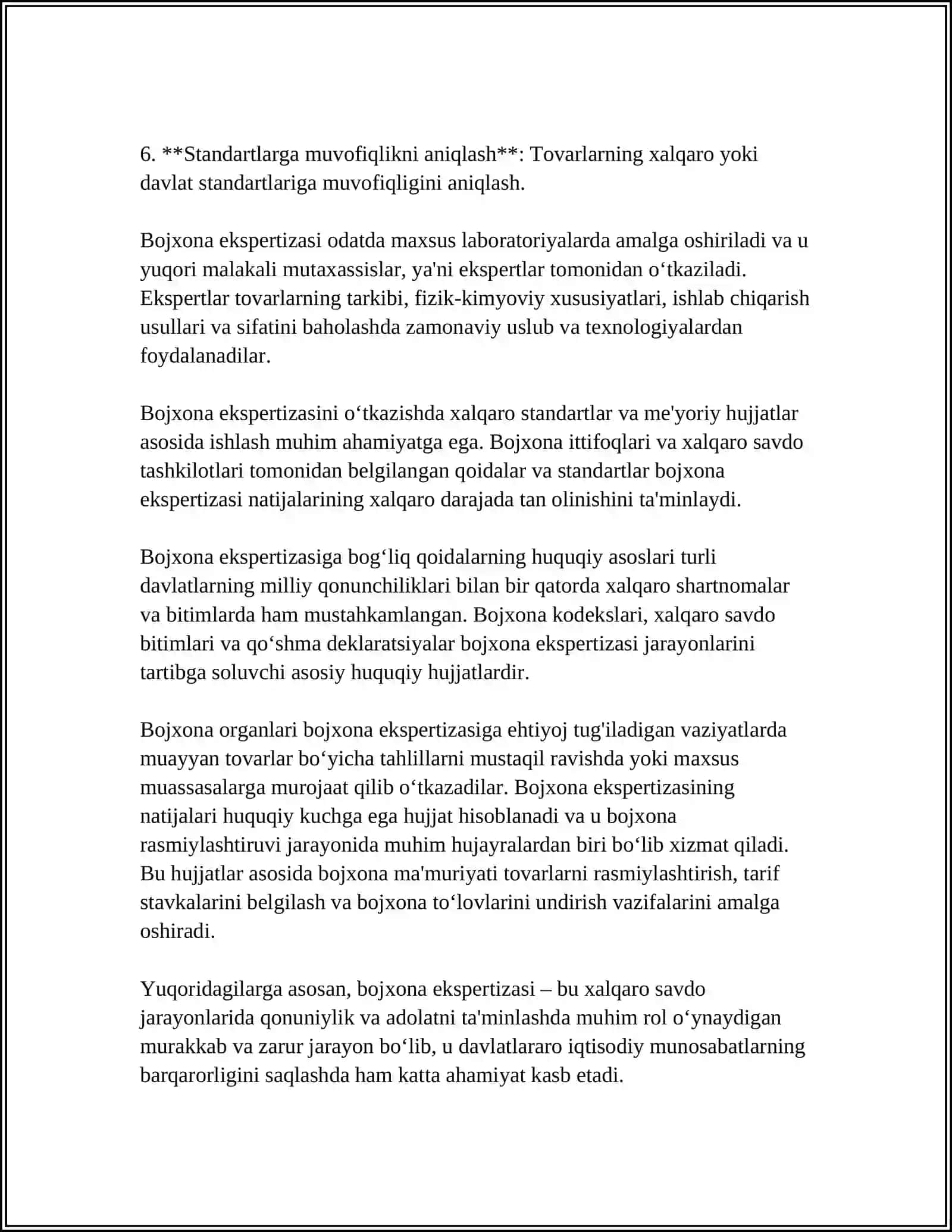 BOJXONA EKSPERTIZASINING MOHIYATI VAZIFALARI VA HUQUQIY ASOSLARI 4