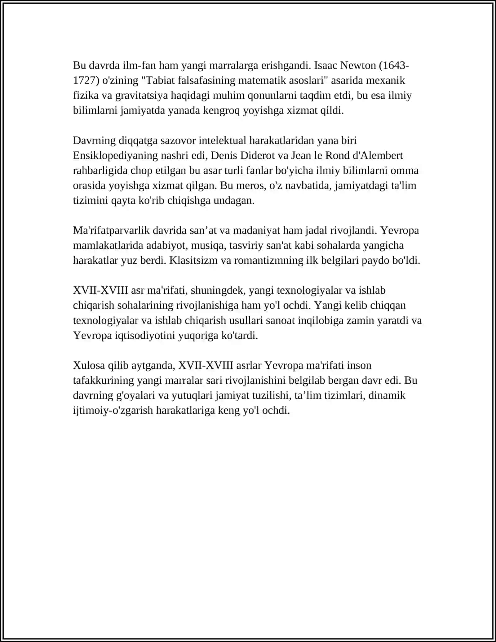 XVII-XVIII ASRLARDA YEVROPA MAMLAKATLARINGING MA'RIFATI YANGGI DAVR BOSHIDAGI PADAGOGIK IZLANISHLAR F.BEKON, R.DEKART VOLFGANG RATKE Y.A KOMENSKIYNING PEDAGOGIK NAZARIYASI 4