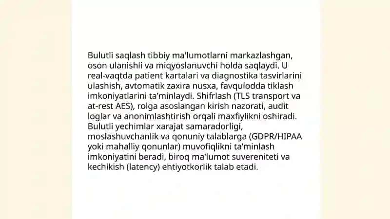 Xotira qurilmalari va ularning tibbiy ma'lumotlarni saqlashdagi roli 4