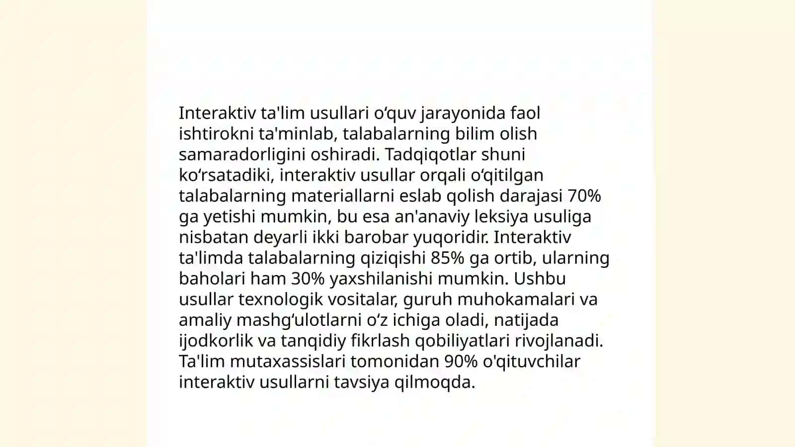Kreativ pedagogika: Mohiyati va ahamiyati 4