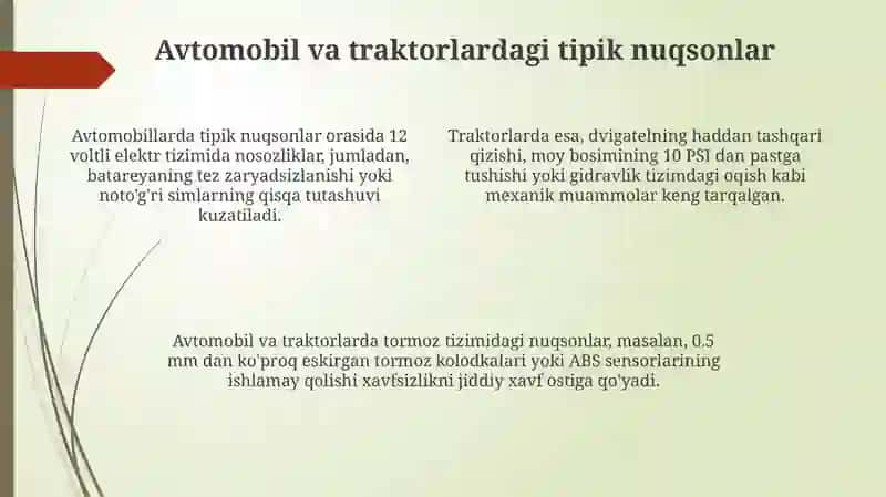 Umumiy nuqsonlar va ularning sabablari 4