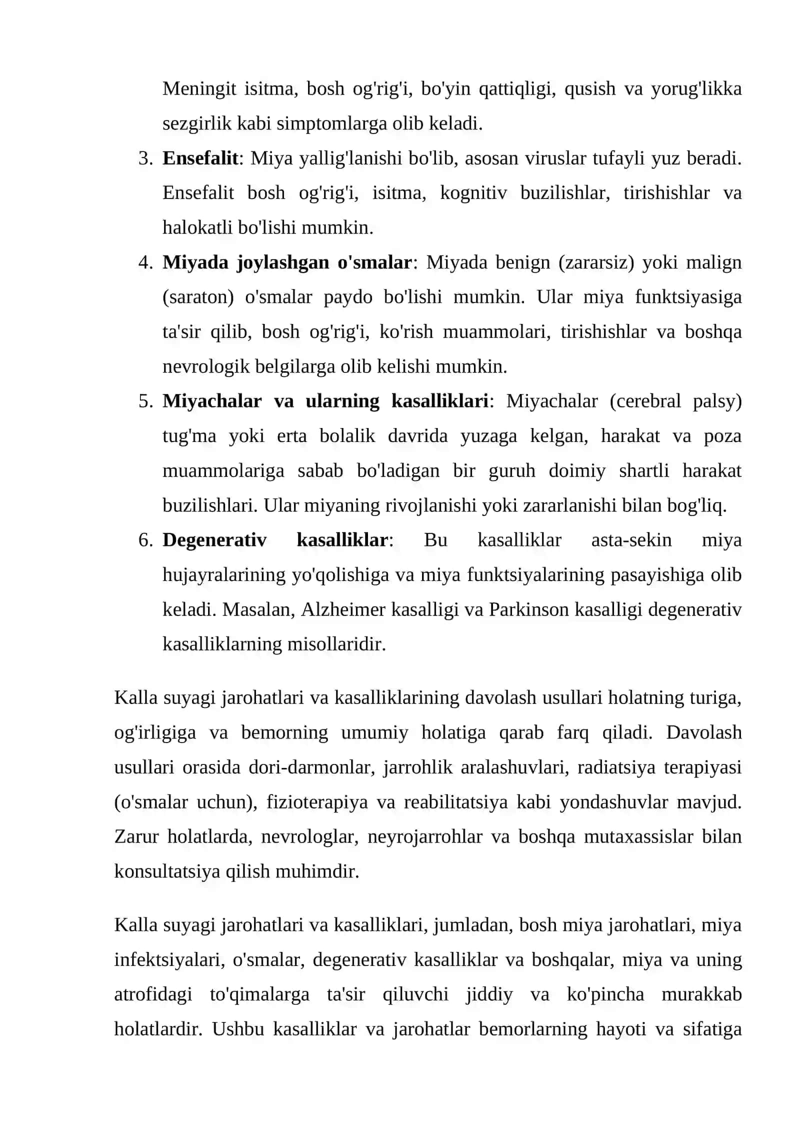 Bemorlarning es-hushi, kalla suyagi va umurtqa pog'onasi 4