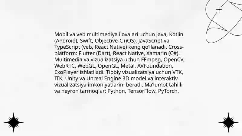 Tibbiyotda multimediya ilovalarini yaratishdagi dasturiy vositalar 4