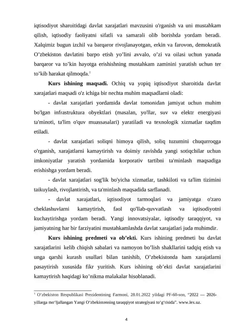 OCHIQ VA YOPIQ IQTISODIYOT SHAROITIDA XARAJATLAR MULTIPLIKATORI 4