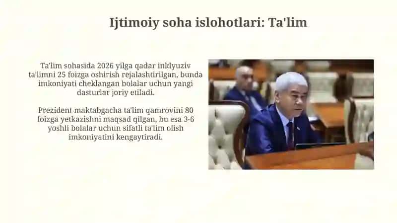 Oʻzbekiston Respublikasi prezidentining Oliy Majlis va Oʻzbekiston xalqiga Murojaatnomasi 2026-yil 4