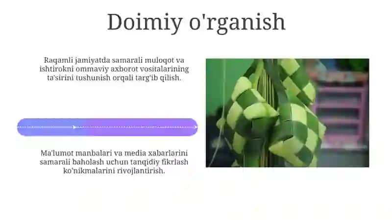 Mavzu: Mediasavodxonlik va axborot ma'daniyati fanining maqsadi va vazifalari 4