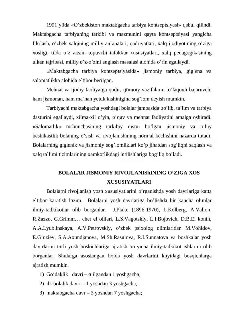 Maktabgacha ta’lim davrida yosh davrlarning o’ziga xоs xususiyatlari 4