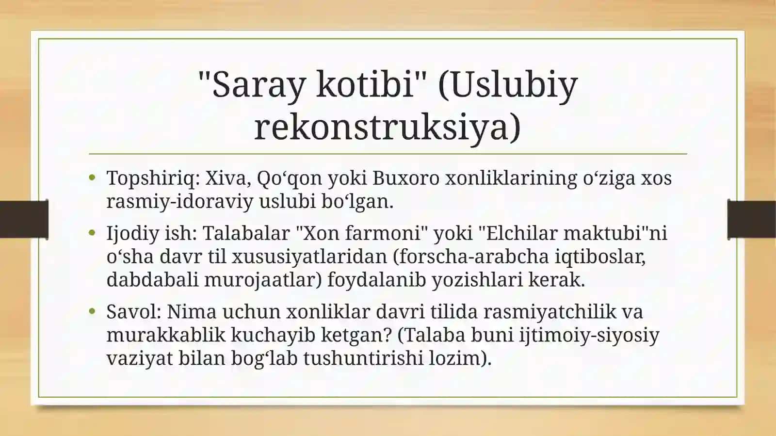 Xonliklar davri o'zbek tilshunosligi 4