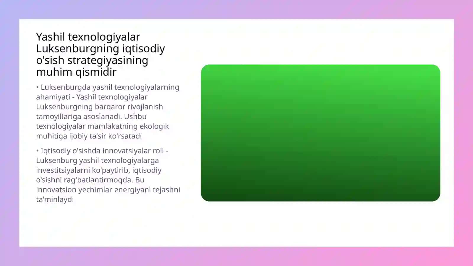Luksenburg davlatida innovatsion iqtisodiy o'sishni ta'minlashdagi tajribasi 4