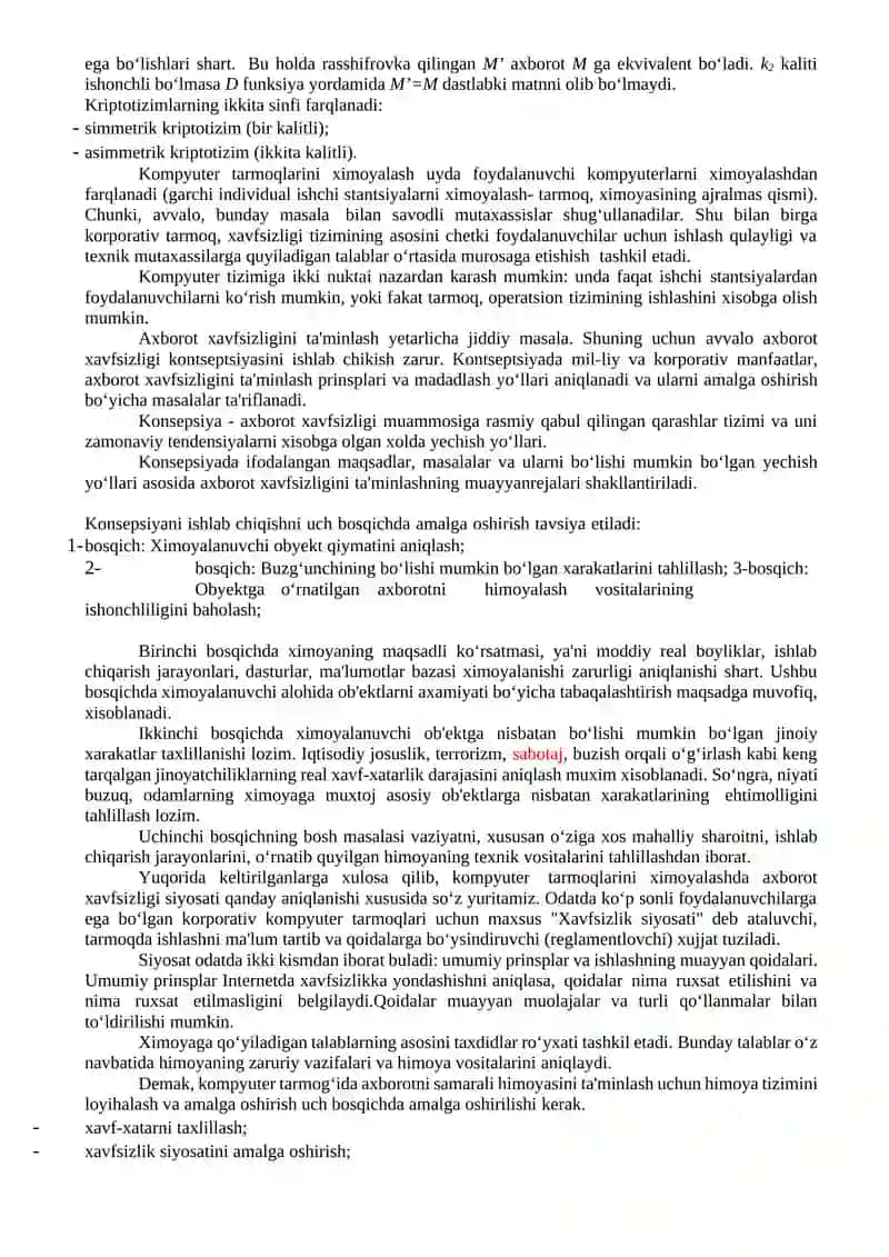 Axborot xavfsizligining huquqiy ta’minoti 4