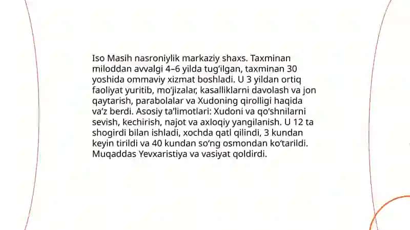 Xristian dini tarixi va asosiy gʻoyalari 4