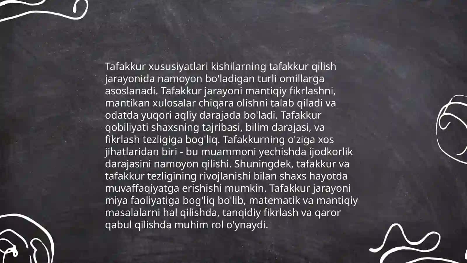 Tafakkur. Tafakkur xususiyatlari, turlari, maqsad va vazifalari 4