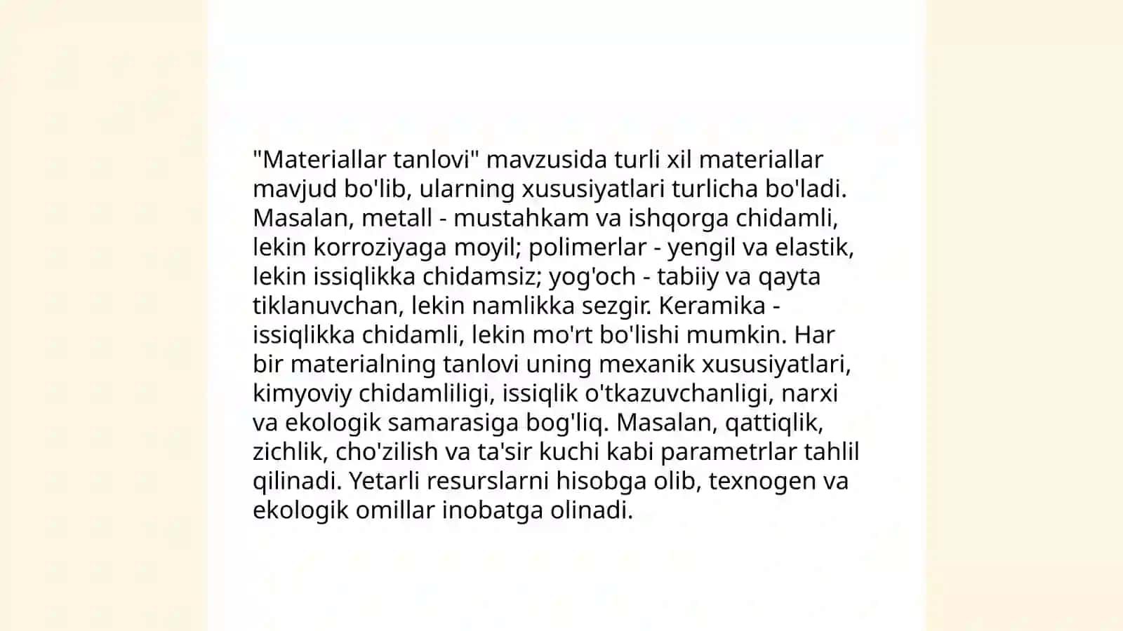 Boʻylama qirqimlarni loyihalashda qoʻyiladigan asosiy talablar 4