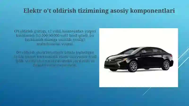 Elektr o't oldirish tizimi 4