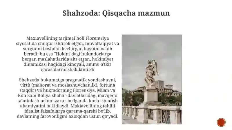 Nikkolo Makiavellining biografiyasi va Hukumdor asari mazmuni va mohiyatining yoritilishi 4