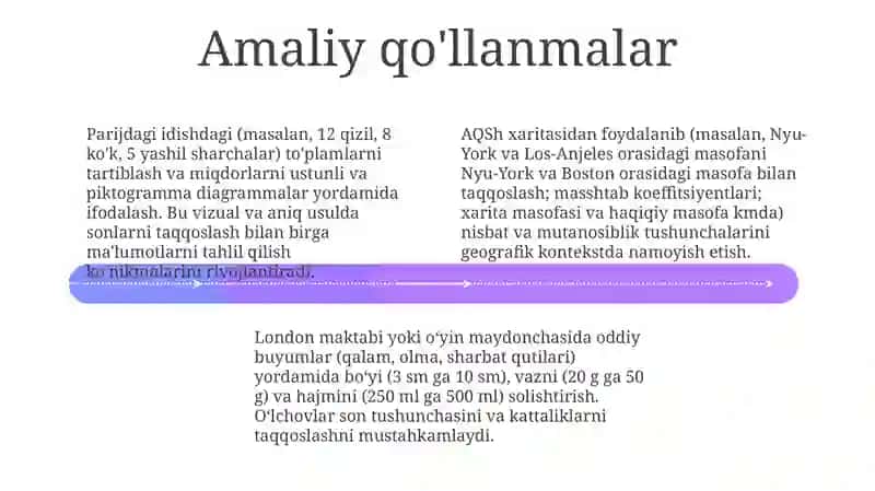 Elementar matematikada kattalik va predmetlar o'lchamini taqqoslashga o'rgatish 4