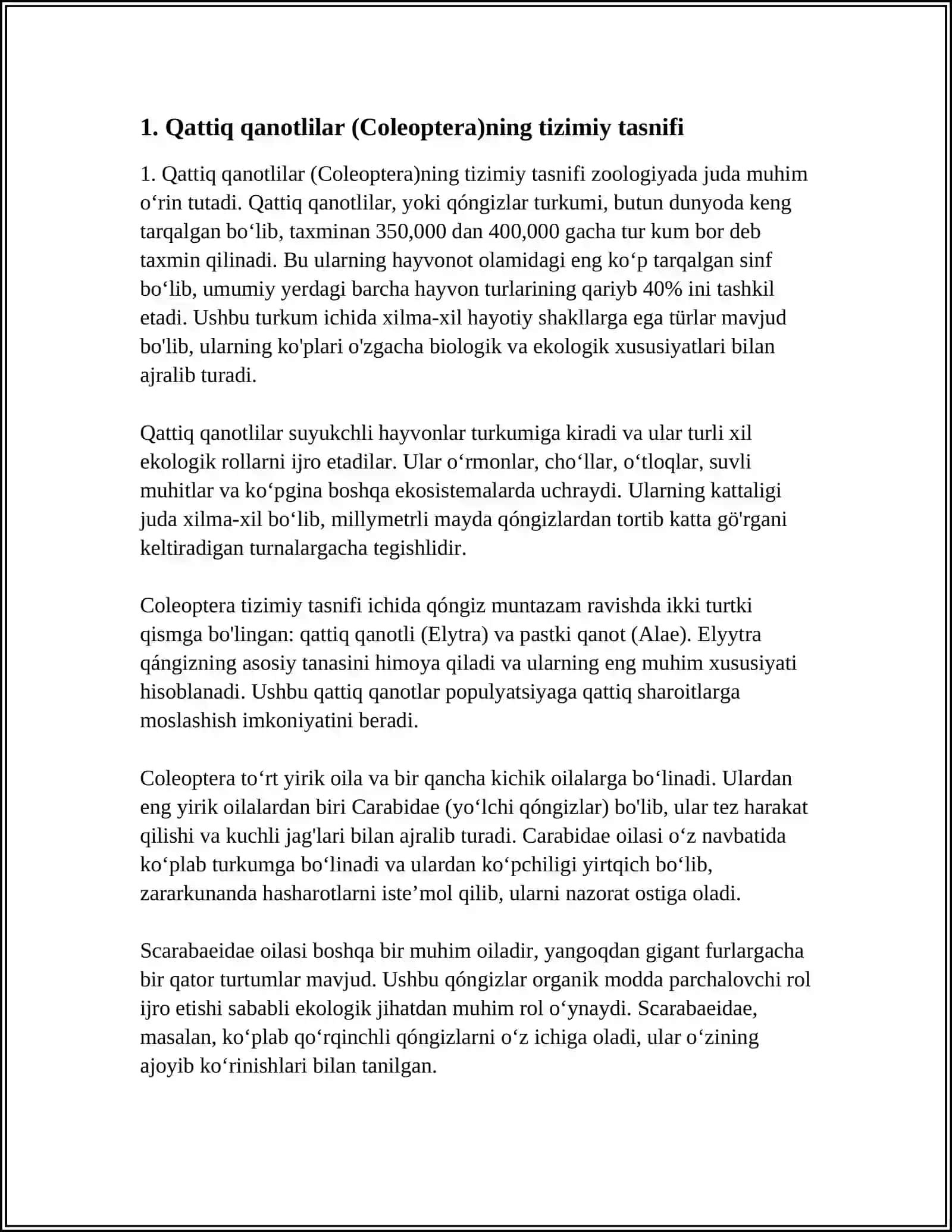 Qattiq Qanotlilar Yoki Qóngizlar Turkum Vakilari 4