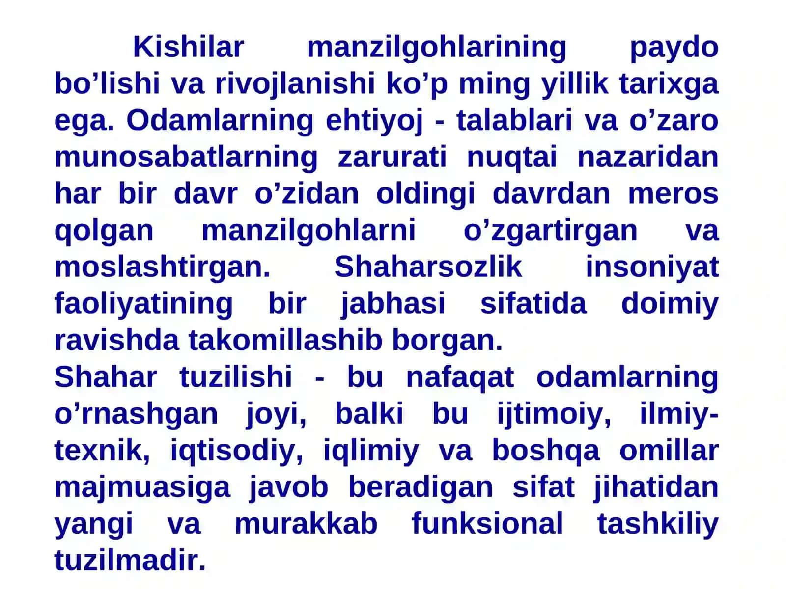 Shaharsozlikni rivojlantirish 4