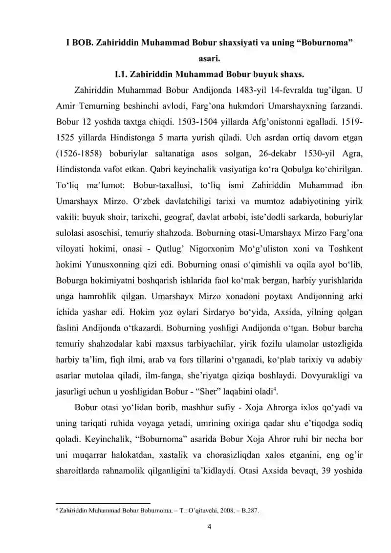 ZAHIRIDDIN MUHAMMAD BOBUR ASARLARINING TA’LIMIY-TARBIYAVIY AHAMIYATI. 4
