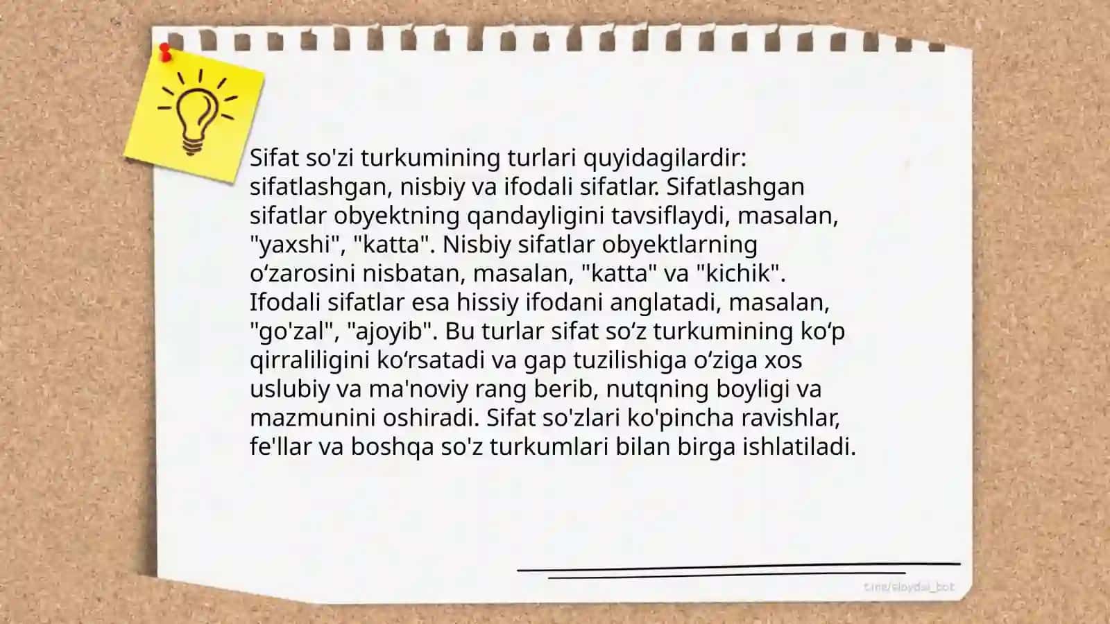 Sifat so'z turkumini o'rganishda interfaol usullardan foydalanish 4