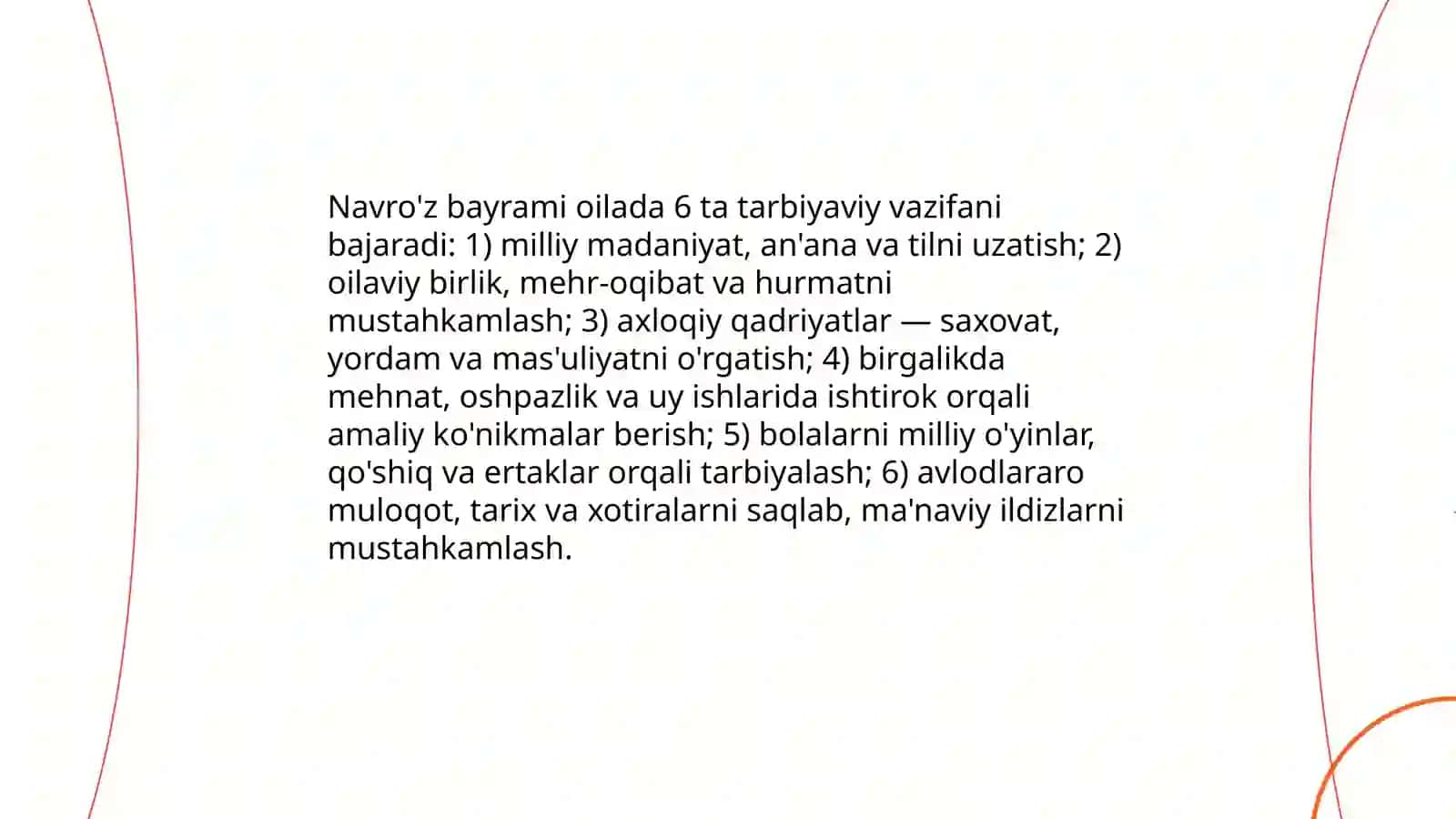 Navro'z va hayitlar bilan bog'liq qadryatlar mazmuni va tarbiyaviy ahamiyati 4