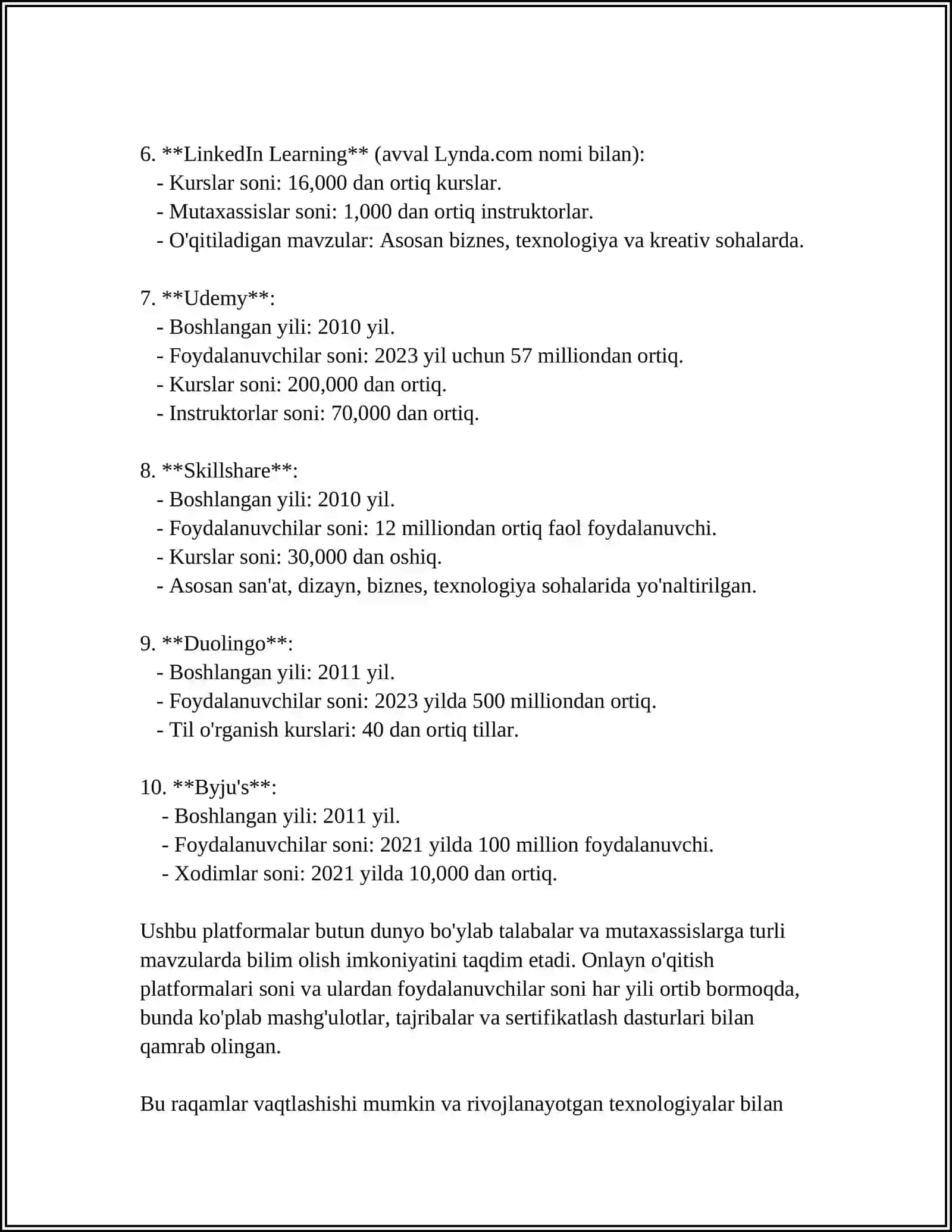 MUSTAQIL ISH Mavzu: INTERNET TIZIMIDAGI O'QITISH METODLARI 4