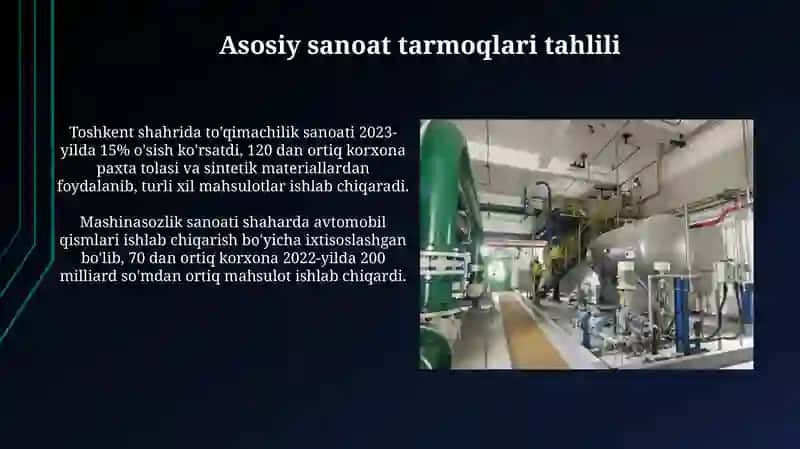 Sanoatning umumiy ko'rinishi va asosiy ko'rsatkichlar 4