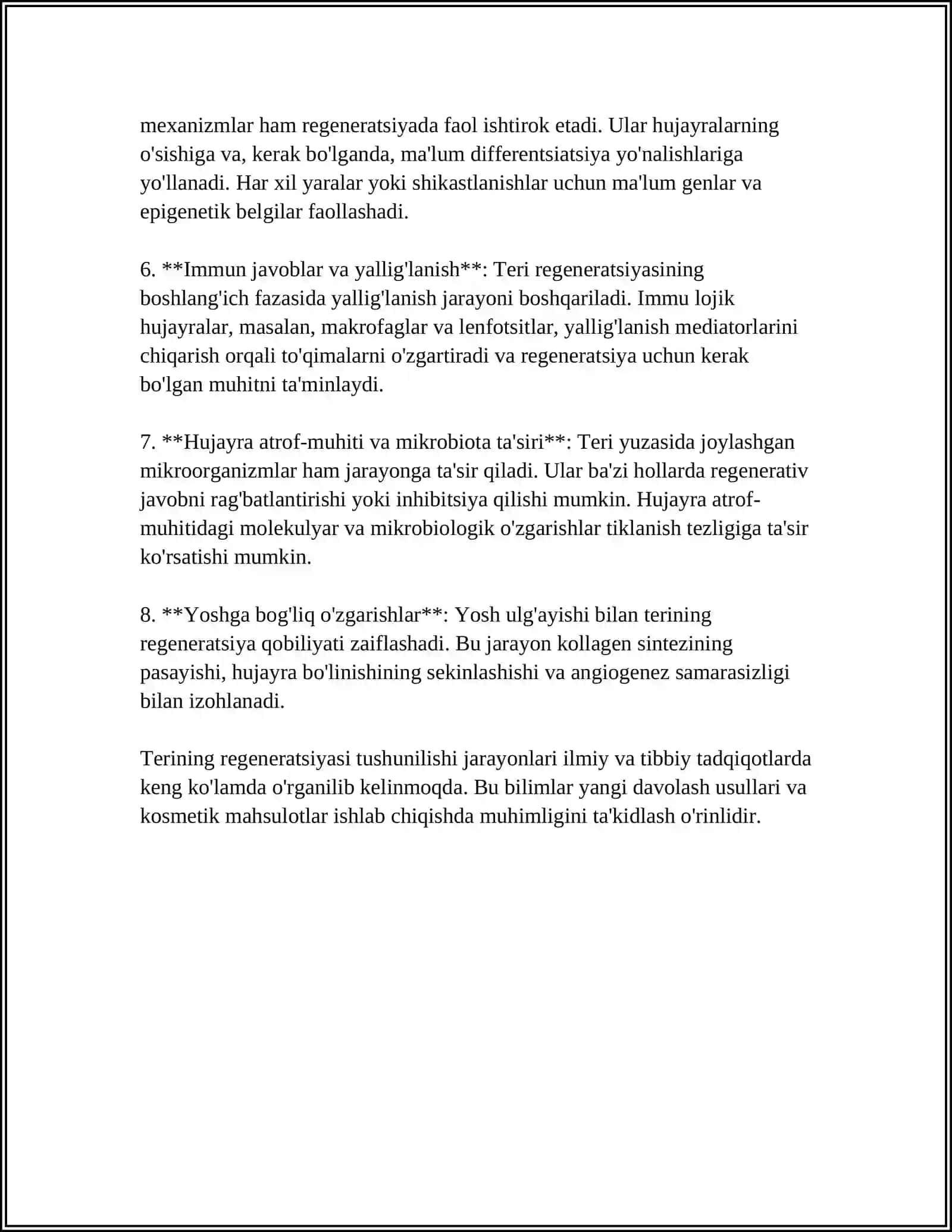TERI REGENERATSIYASI VA TRANSPLANTATSIYASI.NAZARIY VA KLINIK AHAMIYATI 4