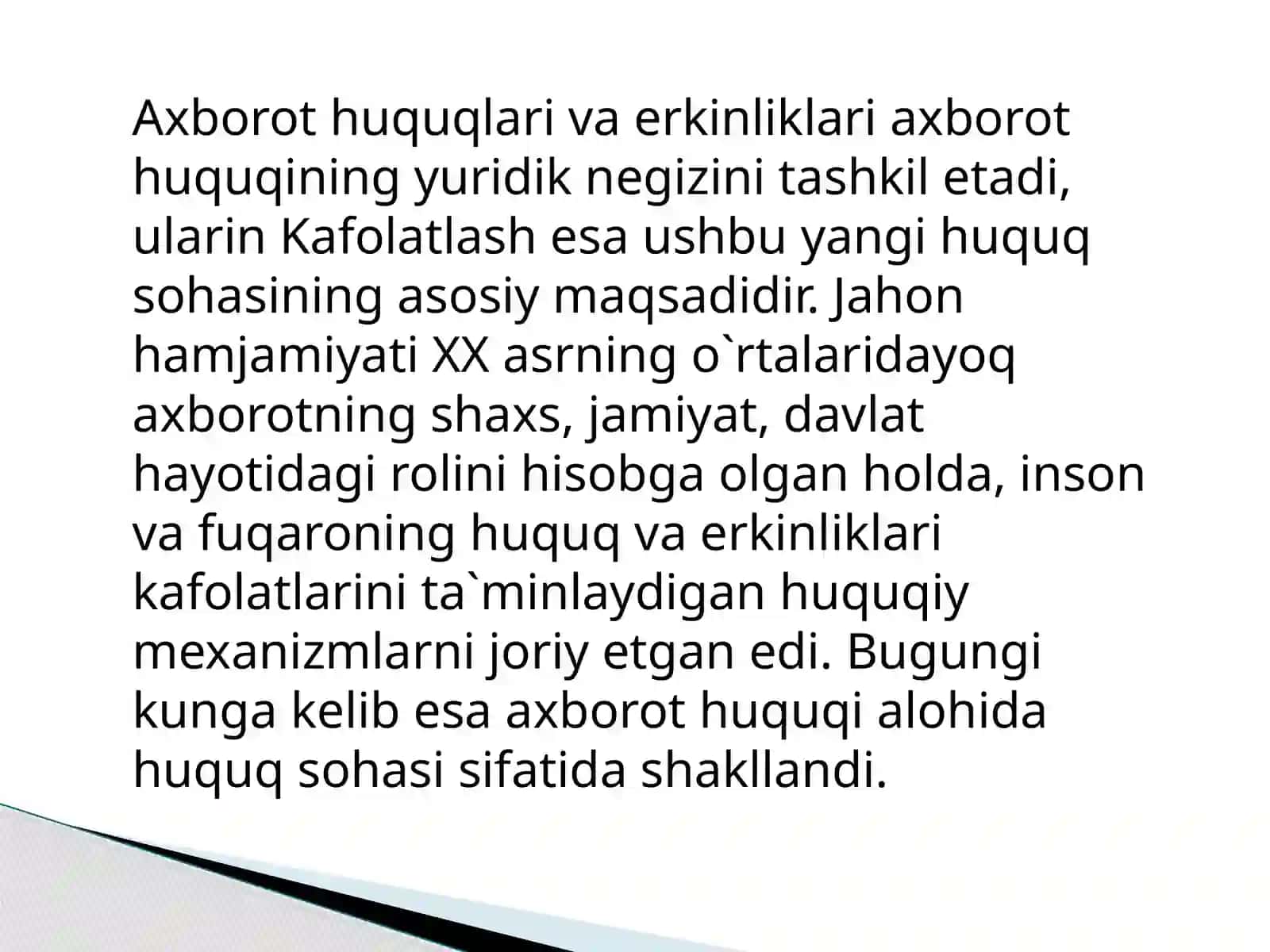 Ommaviy axborot vositalarining faoliyati 4