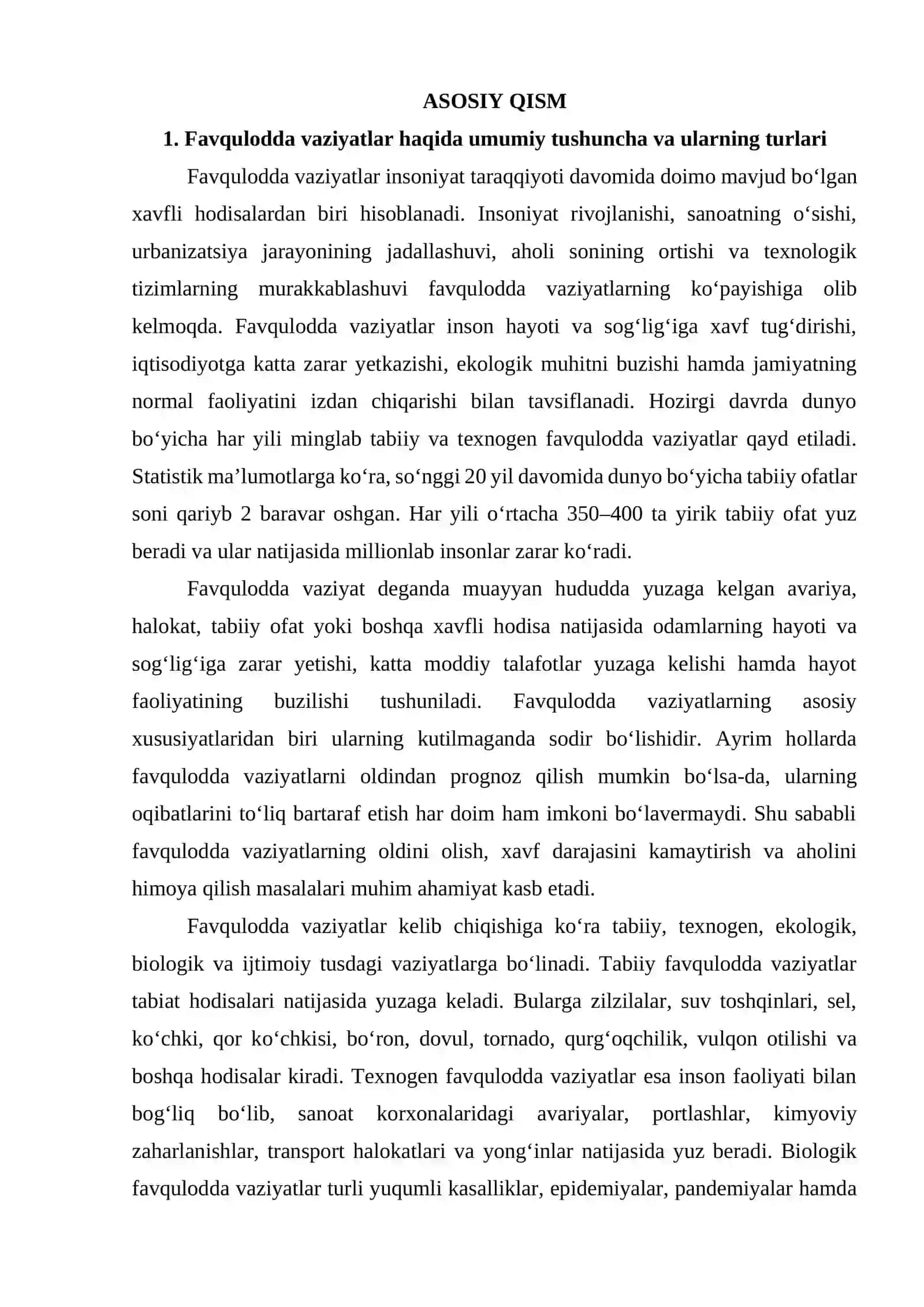 Favqulodda vaziyat oqibatlarini tugatish va qutqarish ishlarida amaliy ishtirok etish. 4