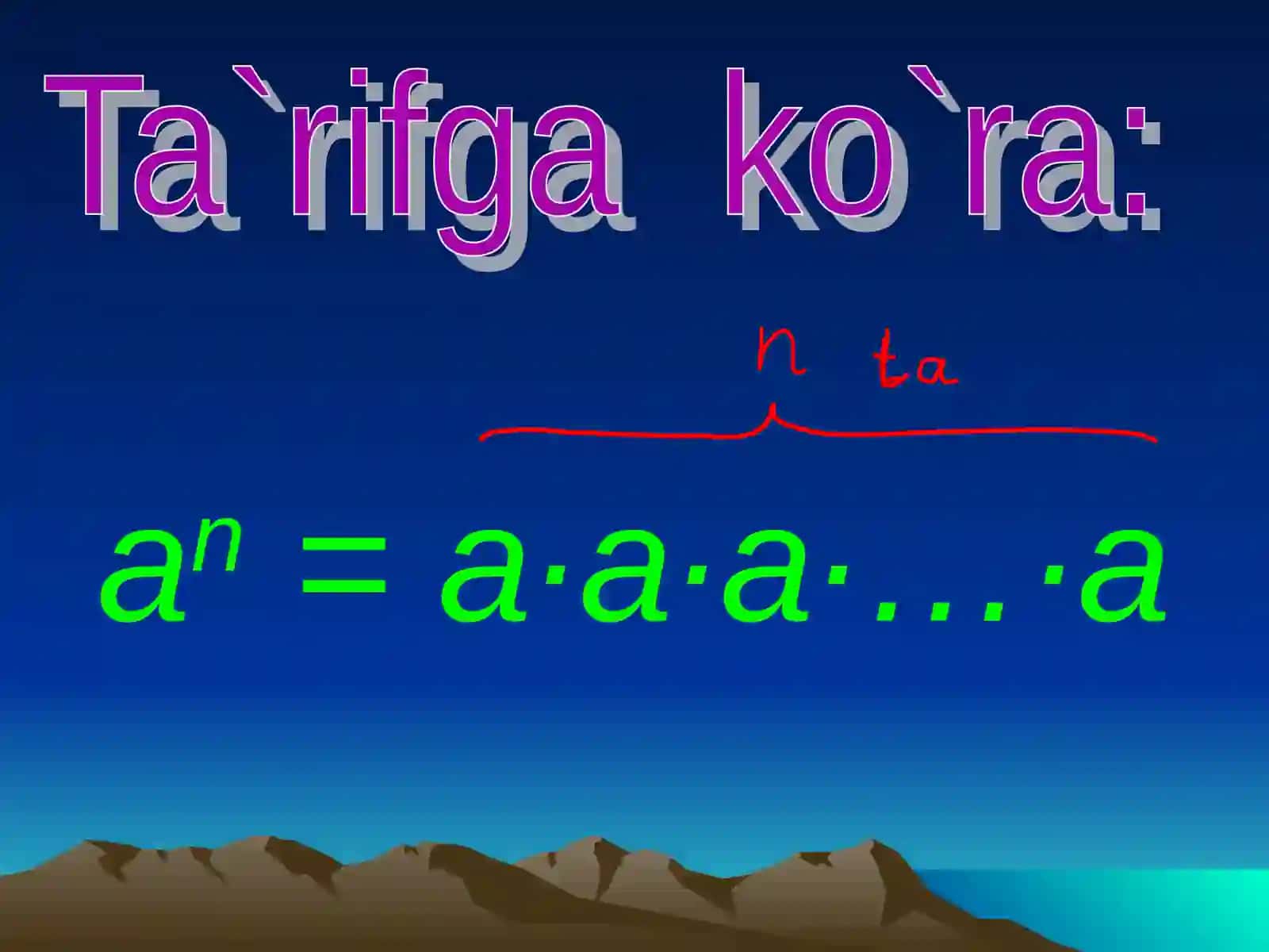 RATSIONAL KO`RSATKICHLI D A R A J A 4