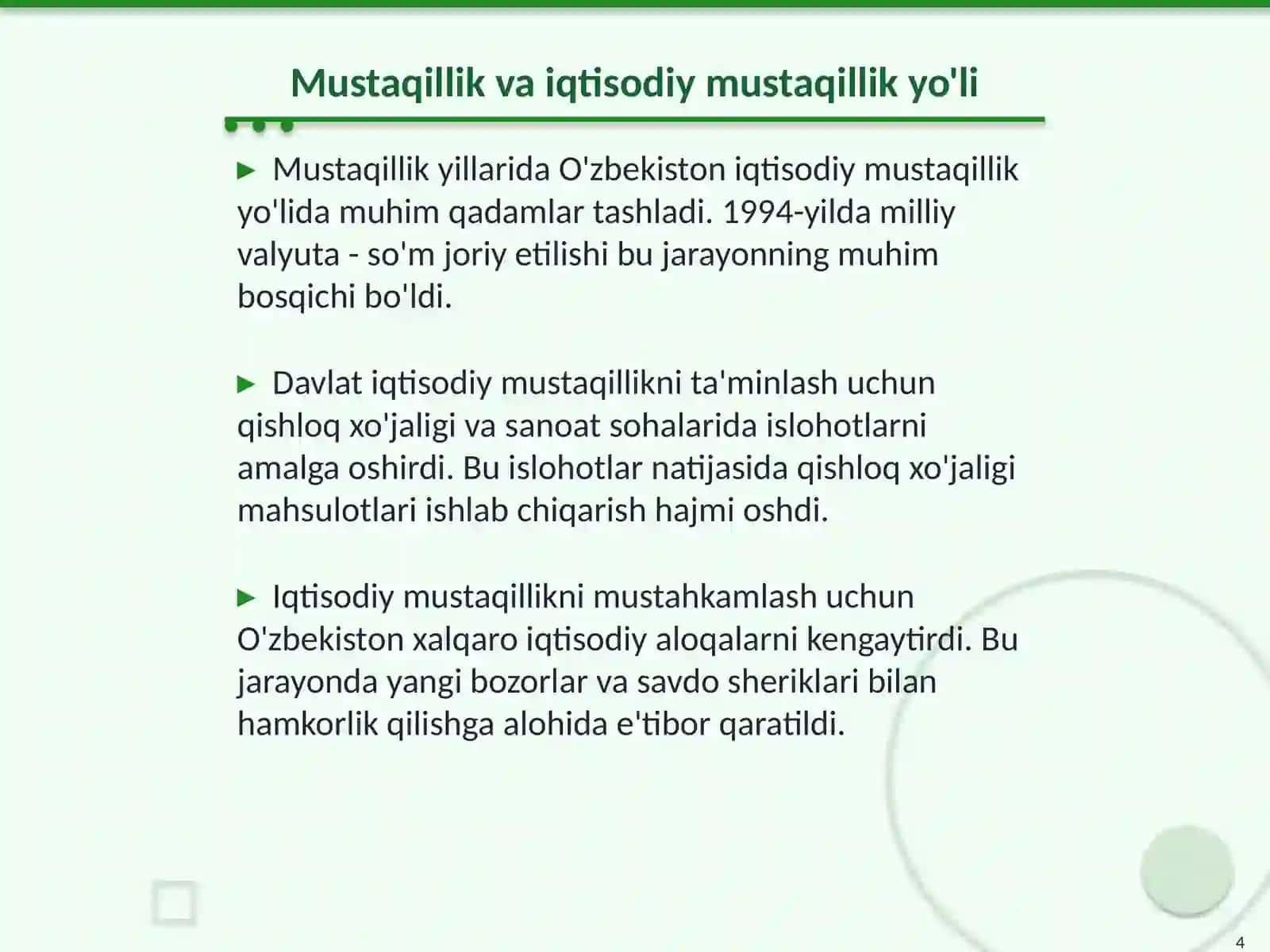 O'zbek modelining tarixi va rivojlanish bosqichlari 4