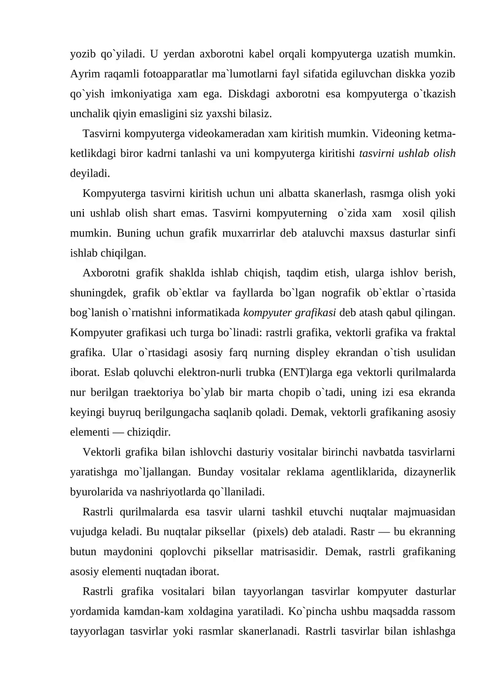 Grafik ko’rinishidagi obyektlar ustida ishlash 4