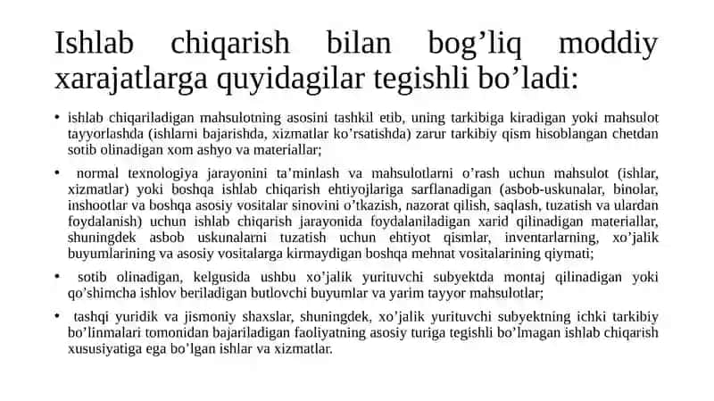Korxonada xarajatlarni rejalashtirish 4
