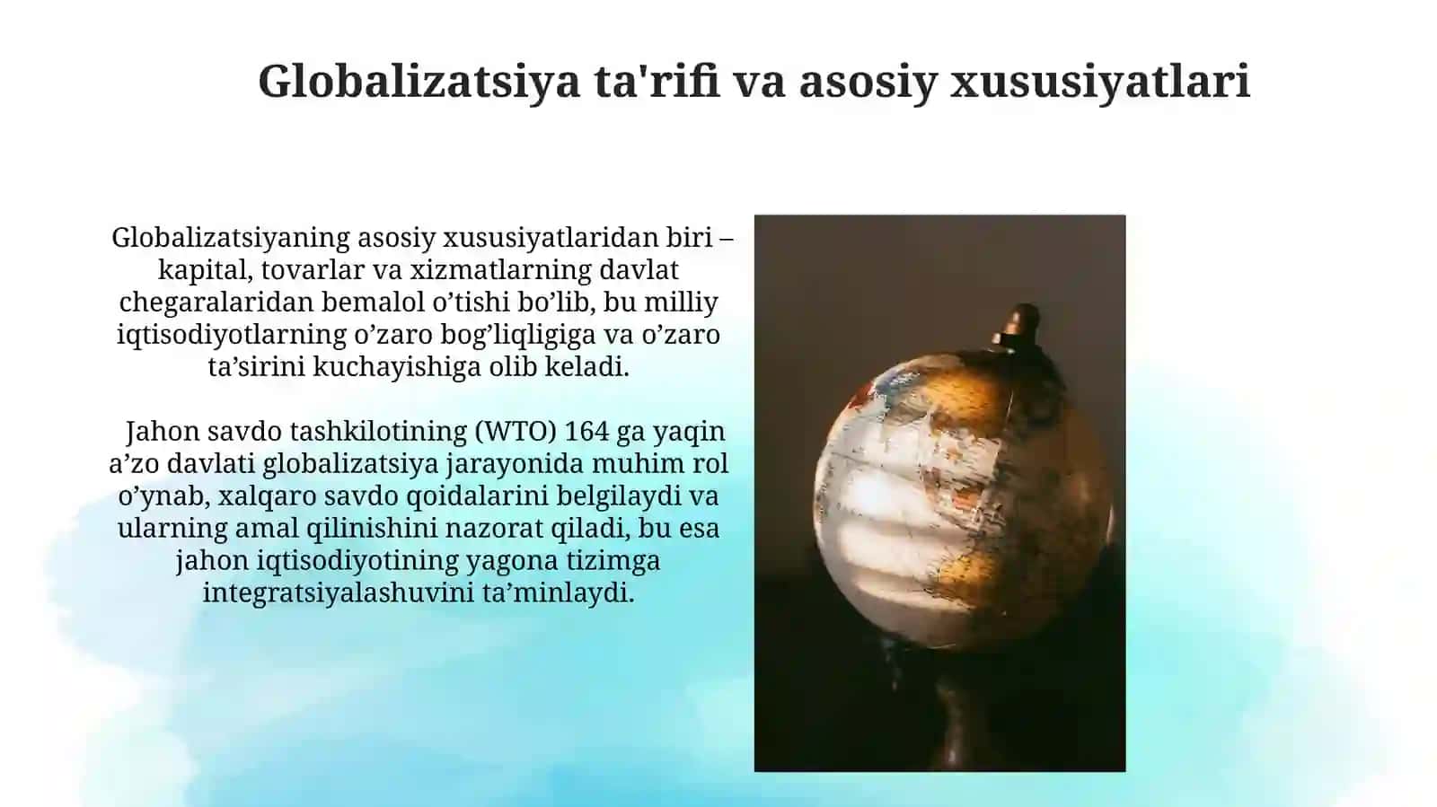 Jahon iqtisodiyotining rivojlanish tendensiyalari 4